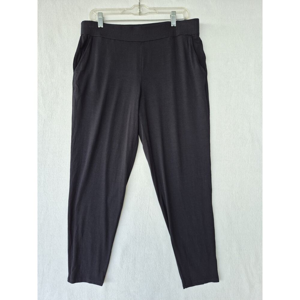 Eileen Fisher Women's Black Pull-On Ankle Pants Size Medium